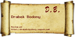 Drabek Bodony névjegykártya